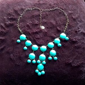 Bohemian gold toned and teal stones  necklace